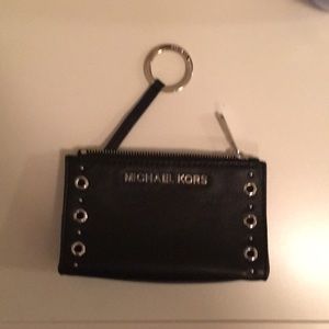 Michael Kors wallet / card case, attached key ring